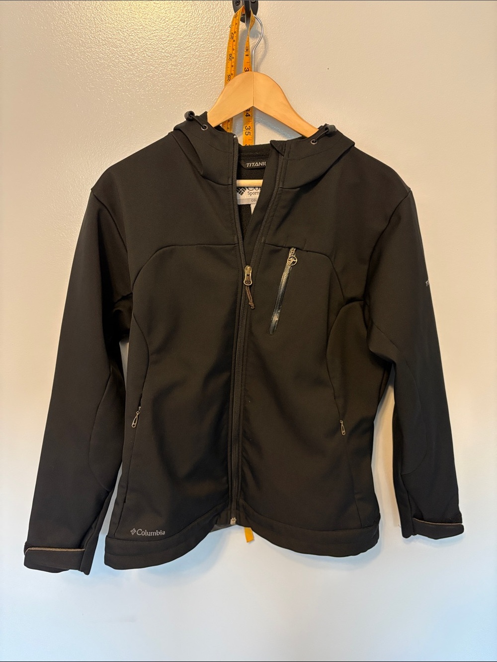 Columbia Black Hooded Softshell Jacket